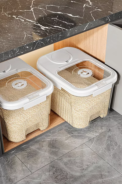 Airtight Kitchen Grain Storage Containers With Lids 3d model