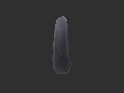 Abstract Gray Sculpture Carving With Sleek Form In Black Background 3d model