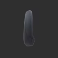 Abstract Gray Sculpture Carving With Sleek Form In Black Background