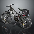 Police Patrol Bike With Black Frame Rear Storage Box And Large Off Road Tires