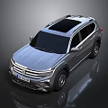 Silver SUV With Black Roof Front Grille Design And Alloy Wheels