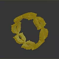 Unique Yellow Leaf Shaped Circular Fashion Accessory for Modern Outfits