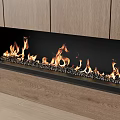 modern fireplace alcohol fireplace atomizing flame 3d model