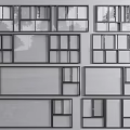 modern floor-to-ceiling windows 3d model