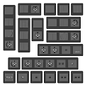 Various Modern Gray Switch Panels With Different Sockets And Neat Layout Design 3d model