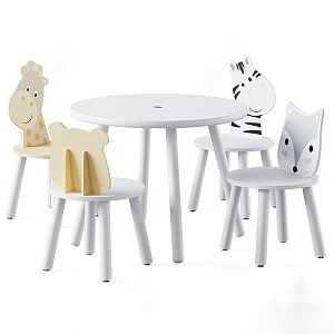 Modern Children's Table and Chair Children's Table and Chair Combination 3d model