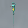 Industrial Equipment Green And Yellow Pneumatic Hammer With Handle And Hose Connection