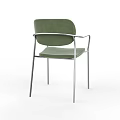 Green Upholstered Leisure Chair With Modern Metal Frame And Stylish Design
