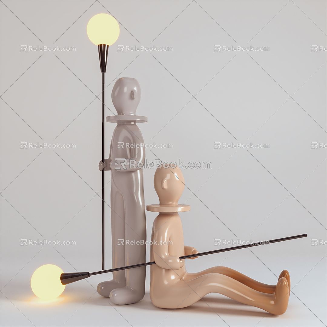 Modern table lamp ornaments 3d model