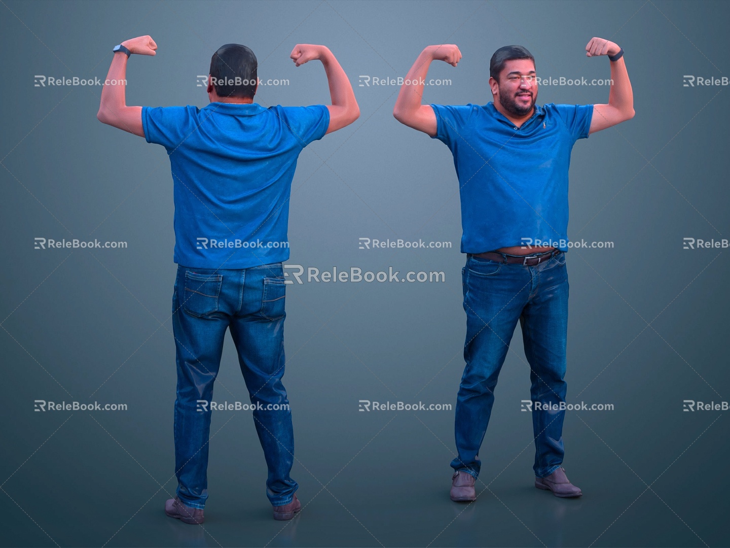 Modern Man Fitness Male Role 3d model