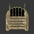 Rustic Wooden Outdoor Chair Featuring Natural Wood Grain And Armrests