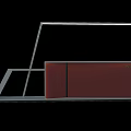 Modern reception bar 3d model