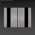 Elegant Modern Interior Wall Design With Gray Texture Gold Metal Strips And Mirror Accents