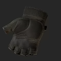 Tactical Green And Brown Gloves With Fabric Synthetic Material And Protective Palm Padding