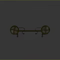 Car Suspension System Components Featuring Green Metal Structure And Round Tops