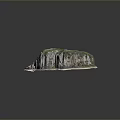 Scenic Island Landscape With Green Vegetation Rocky Cliffs And Coastal Views