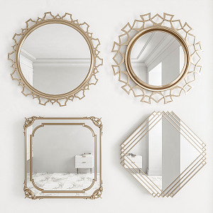 Light Luxury Mirror Decorative Mirror 3d model