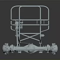 Sturdy Metal Frame Utility Cart With Wheels For Home Daily Use