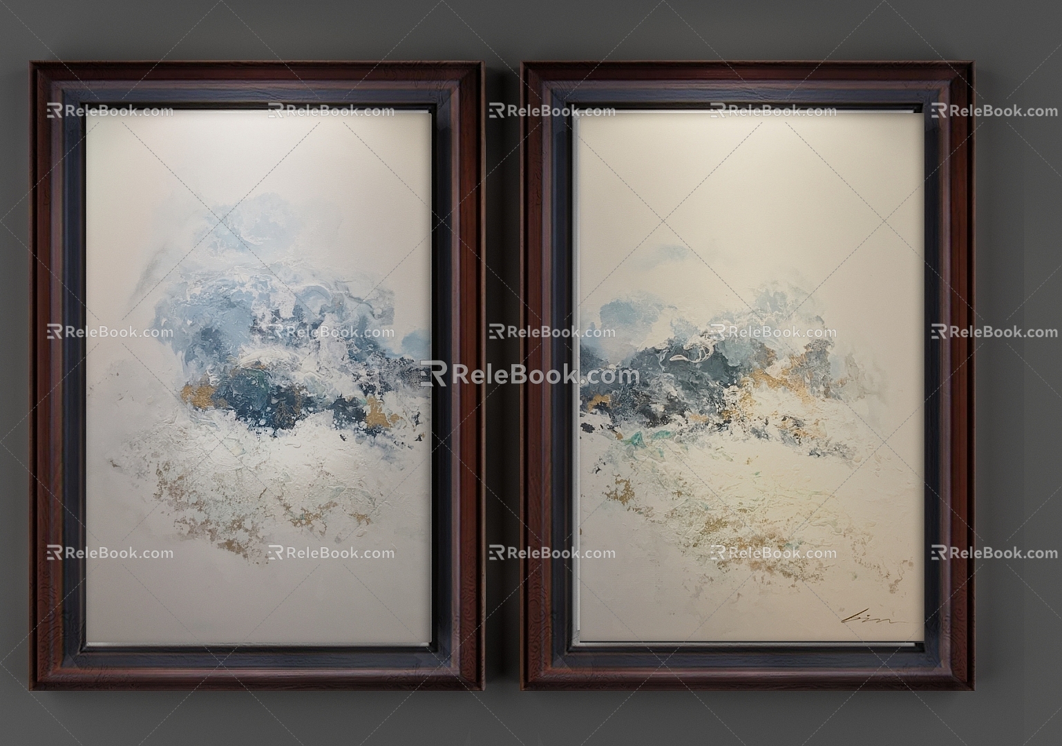 New Chinese Decorative Painting 3d model