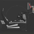 Professional Driving Simulator Equipment With Curved Multi Screen Steering Wheel And Seats