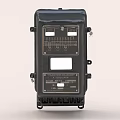 Industrial Equipment Black Control Box With Interface Diagram And Monitoring Panel In Industrial Systems