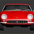 Red Classic Sports Car With Sleek Body Black Roof And Silver Wheels On Reflective Surface