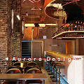 Modern Industrial Bar Interior With Warm Lighting Wooden Decor And Stylish Counter