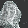 Hooded 3D Mysterious Game Movie Character With Dark Cloak And Serious Expression