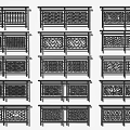 Various Decorative Fence Styles Featuring Intricate Patterns And Classic Design Elements