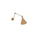 Elegant Golden Wall Lamp With Adjustable Arm And Conical Shade Design