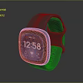Modern Smartwatch With Gray Strap Showing Time 1258 And Heart Rate Icon On Screen