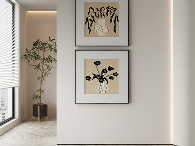 modern decorative painting 3d model