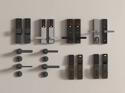 Modern Door Handles With Various Designs And Material Options For Home Interiors 3d model
