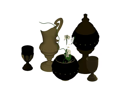 Ornaments combination 3d model Ornaments combination 3d model