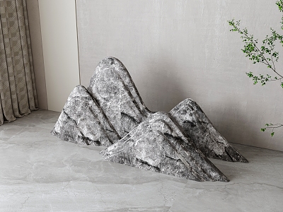 New Chinese stone rockery 3d model