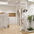 Modern Stylish Clothing Store Interior With Fashion Clothes Display Racks And Decor