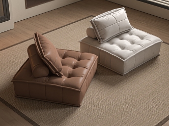 Modern Lazy Sofa Single Sofa 3d model