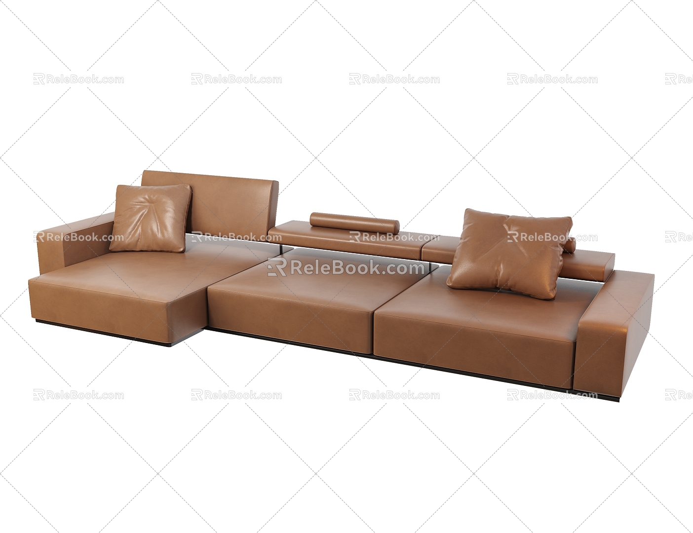 Modern Italian Multiplayer Sofa Living Room Sofa Leather Sofa 3d model