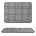 Gray Square Pattern Square Carpet Stacked And Laid Out For 3d model