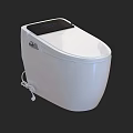 Smart Modern Toilet With Open Lid And LED Light Inside Design 3d model