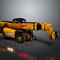 Yellow Spartan JOB Utility Vehicle with Extendable Boom for Heavy Duty Construction Tasks