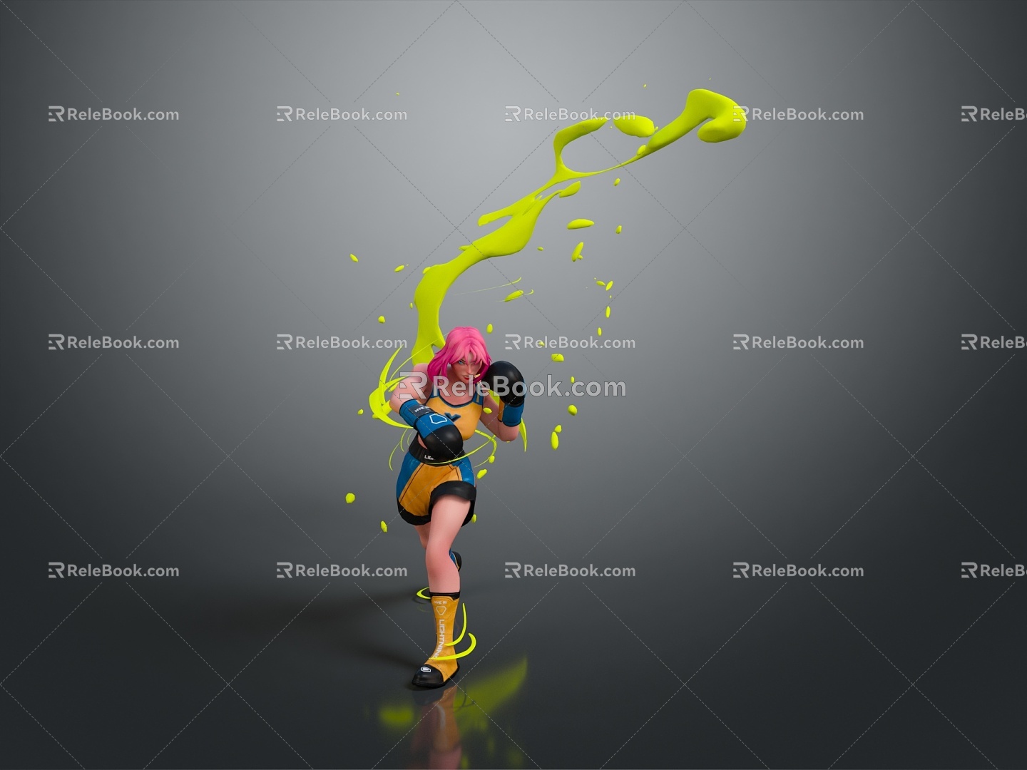 Muay Thai Free Fight Fighting Athlete Muay Thai Athlete Boxer Boxer Athlete Sanda 3d model