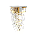 Industrial Scaffolding Equipment with Metal Frame and Yellow Support Bars for Construction Projects