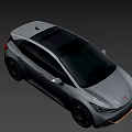Sleek Modern Hatchback Car With Gray Body Black Roof And Sporty Alloy Wheels
