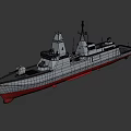 Type 054B frigate modern warship frigate 3d model