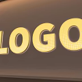 Modern Motel Facade Design With Brown Awning And Inn Motel Logo Sign
