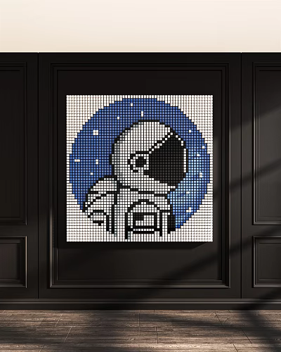 Modern Lego Wall Kids Zone Astronaut Lego Wall 3d model Modern Lego Wall Kids Zone Astronaut Lego Wall 3d model