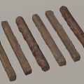 Wood Pillar Old Wood Old Wood Rotten Wood Member Wood Strip Square Wood Sleeper 3d model