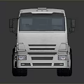 White Commercial Truck Chassis with Front Cab and Multiple Wheels Design