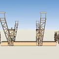 Heavy Duty Industrial Equipment Featuring Conveyor Belt Steel Frame And Mechanical Arms